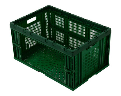 Складной ящик 600х400х310 перфорированный серый 
